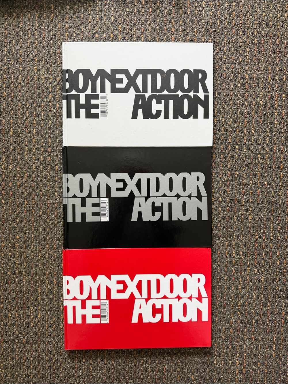 Boynextdoor 5th EP The Action Hardcover Set - Black & White & Red Covers